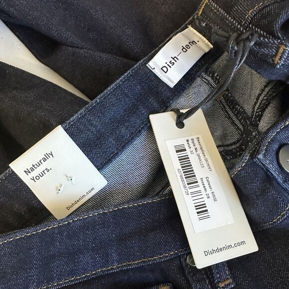 New Dish by DU/ER Adaptive Denim Skinny Jeans Dark Wash Womens Size 32 x 28 - Picture 8 of 11
